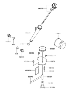 Kawasaki Fx850v-As00 Lubrication Equipment Diagram and Parts List for M60-KW (53AI8CT6050-31HP-OHV)(2010) Cub Cadet Lawn Tractor